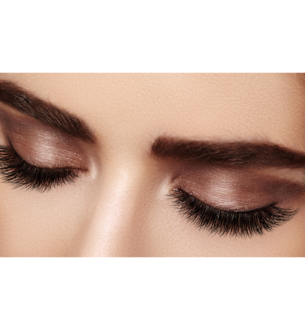 mega volume lashes closed eyes