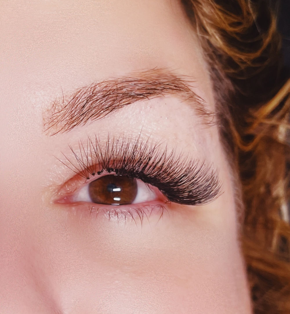 mega volume lash extensions eye open
