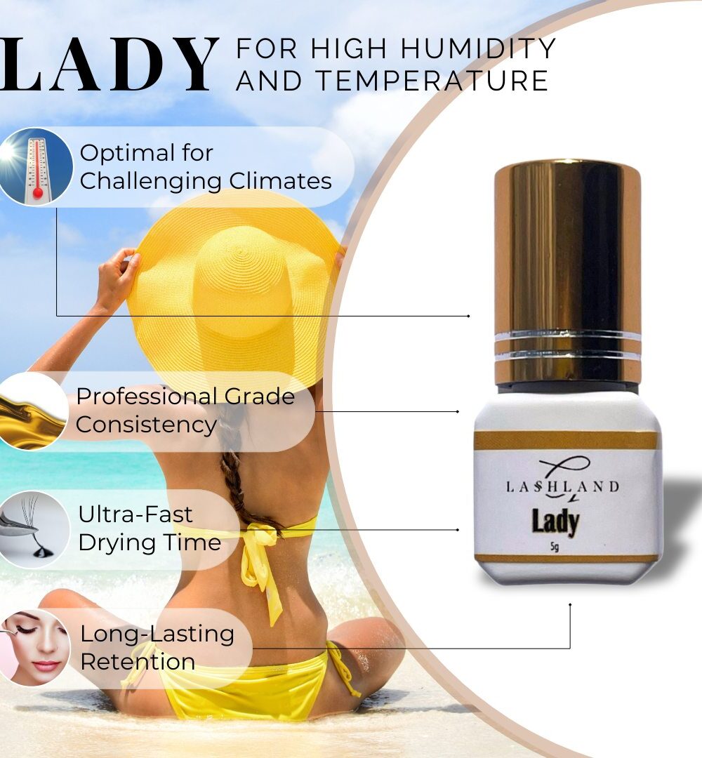 lady glue for eyelash extension infographic